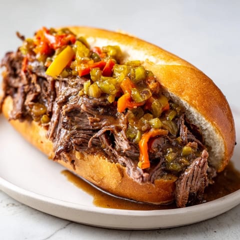 Italian Beef Slow-Cooked Sandwich
