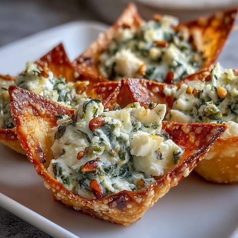 Golden-baked Mediterranean Spinach and Feta Cheese Crisps in a muffin tin, garnished with parsley and paprika.