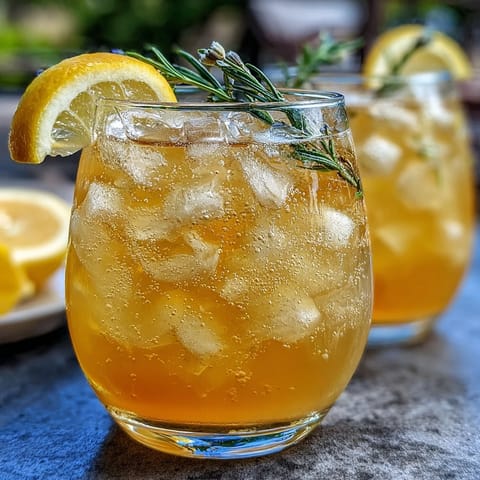 Vibrant lavender lemonade spritz with sparkling wine, fresh lemon slices, and lavender sprigs in chilled glasses.
