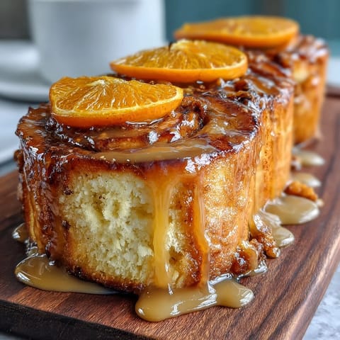 Soft orange rolls with orange cream cheese frosting, swirled with sweet citrus filling and topped with creamy frosting, baked to golden perfection.