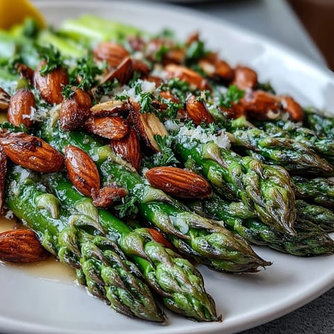 Lemon Butter Asparagus Almonds
