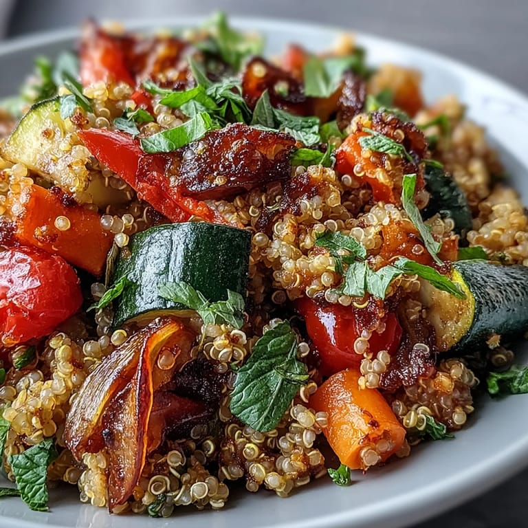 Vibrant Quinoa Vegetable Pilaf, a hearty vegetarian dish perfect for a healthy meal.