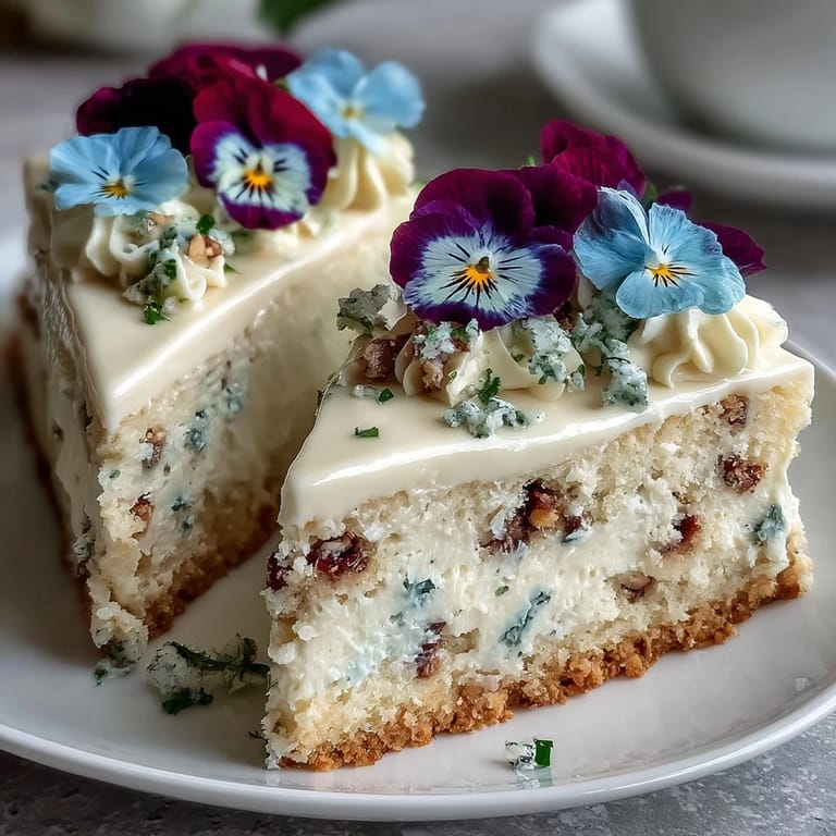 Beautiful spring celebration cake decorated with pressed edible flowers, light vanilla layers, and creamy frosting.