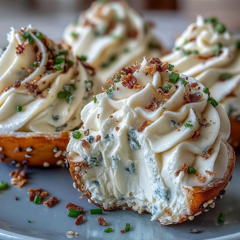 Deviled eggs topped with Everything Bagel seasoning, perfect for any gathering.