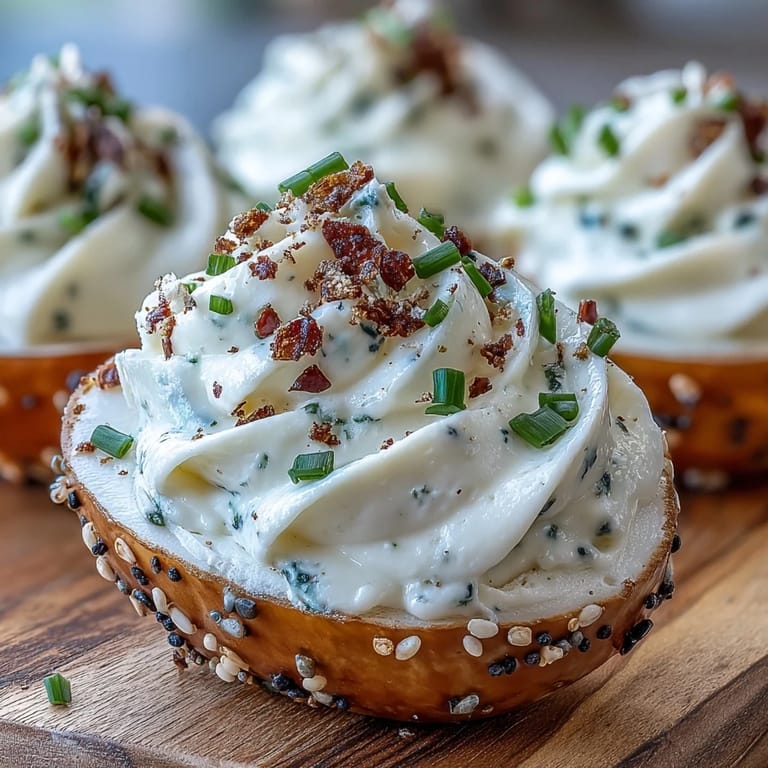 Creamy Everything Bagel Deviled Eggs ready to be served at brunch.
