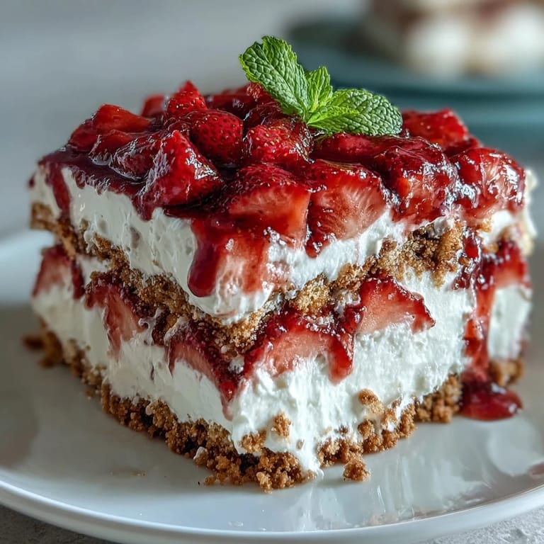This no-bake icebox cake, a strawberry graham cracker treat, is picture perfect.