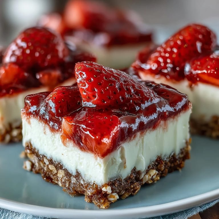 Deliciously layered strawberry pretzel salad dessert bars, a perfect crowd-pleasing treat.