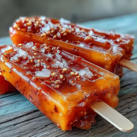 Vibrant Fricy Mango Chamoy Popsicles with Tajin, a refreshing spicy-sweet frozen dessert.